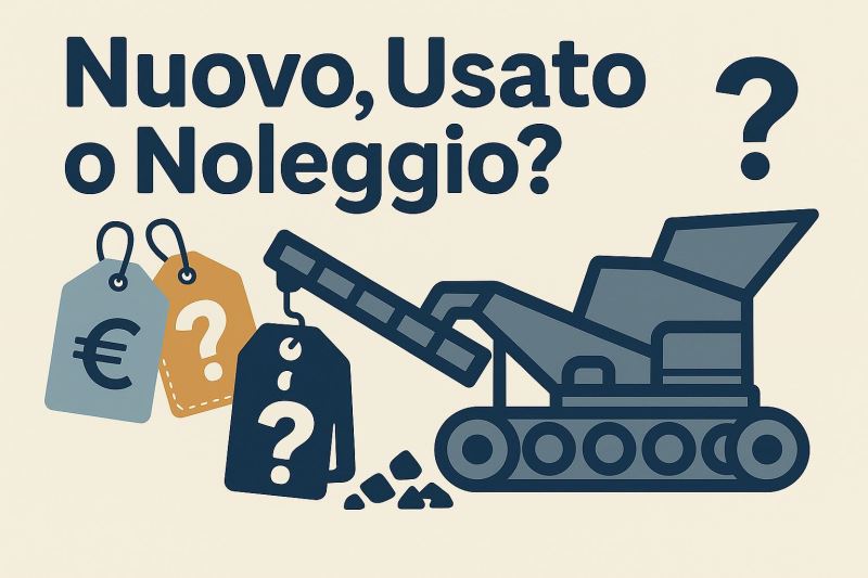 Acquistare un impianto di frantumazione nuovo, usato o noleggiarlo? Come scegliere la soluzione più conveniente